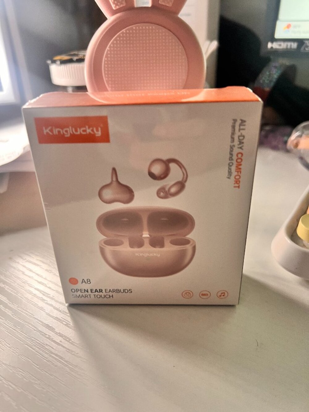 Purple Kinglucky Earbuds, Still in Box.